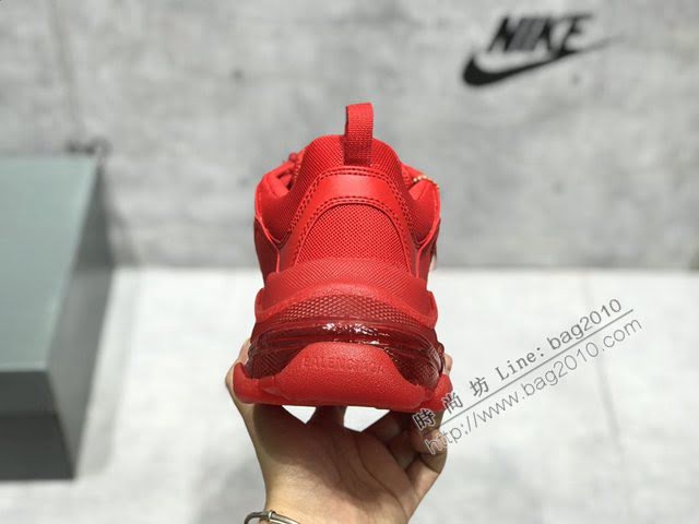 Balenciaga經典款男女鞋 巴黎世家頂級版本Triple S厚底氣墊大底LOGO老爹鞋 Balenciaga情侶款老爹鞋  hdbl1259